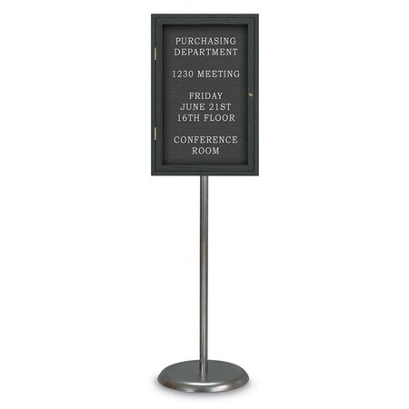 United Visual Products Corkboard, Triple Door, Radius Frame, 72x48", Satin/Surf UV70055-SATIN-SURF